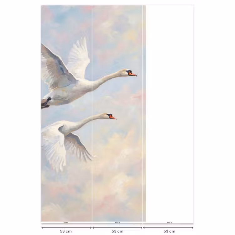 Behang - Vogel - Vliegend - Lucht - Modern - Pastel — 6
