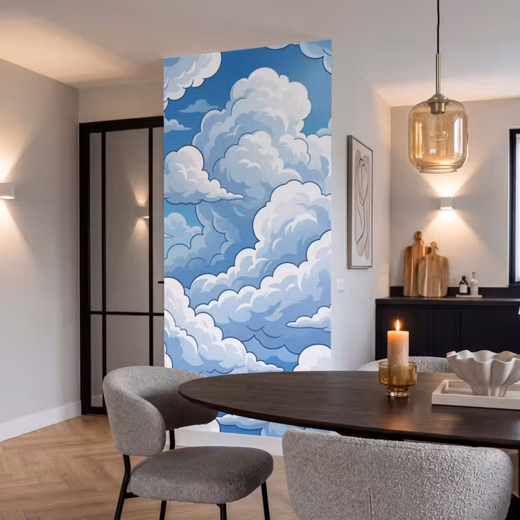 Behang - Wolken - Hemel - Abstract - Wit — 5