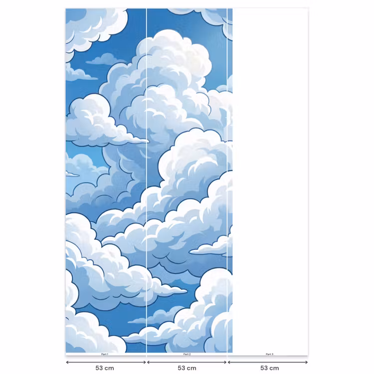 Behang - Wolken - Hemel - Abstract - Wit — 6