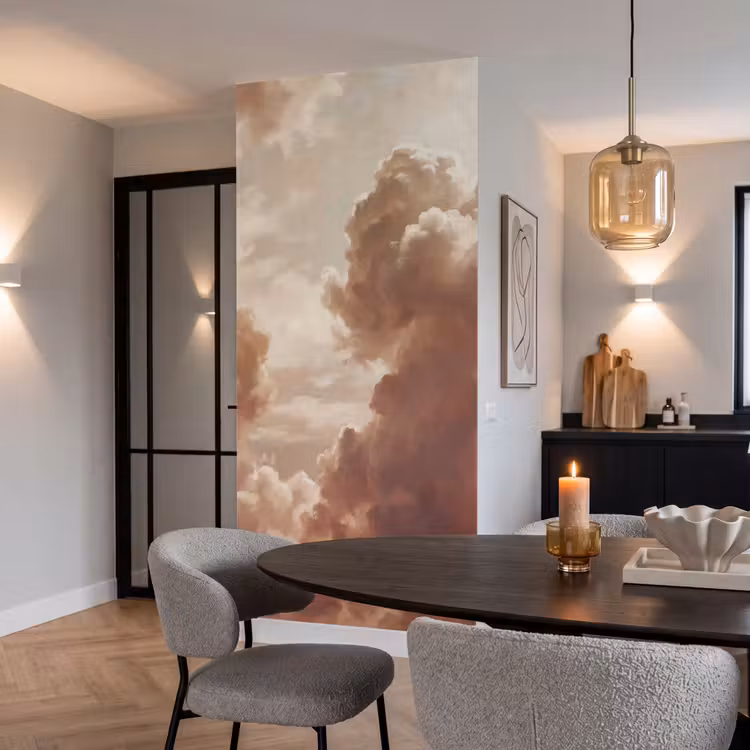 Behang - Wolken - Lucht - Natuur - Modern - Bruin — 5