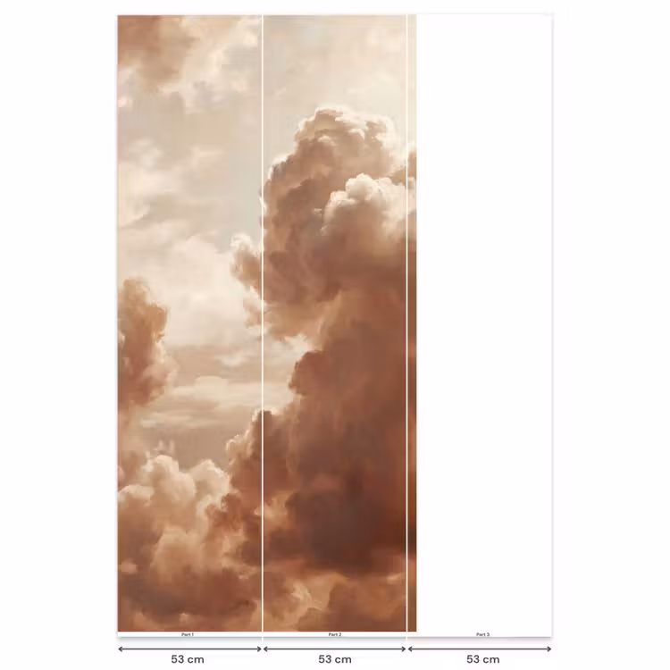 Behang - Wolken - Lucht - Natuur - Modern - Bruin — 6