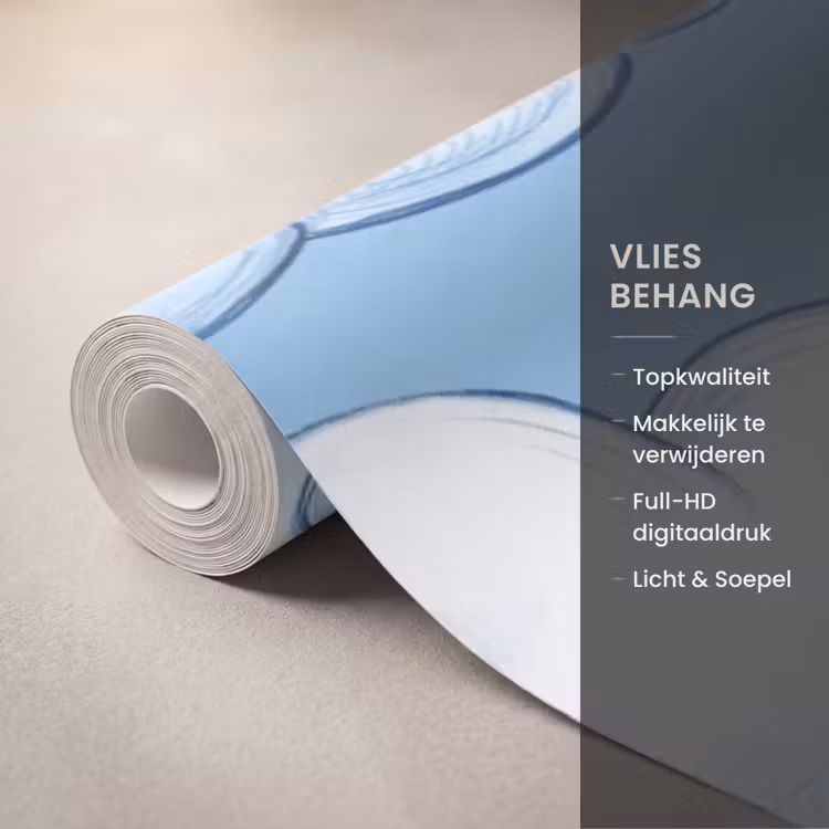 Behang - Wolken - Patroon - Hemel - Illustratie - Wit — 3