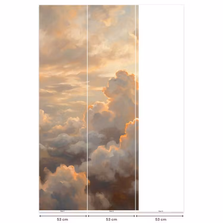 Behang - Wolken - Zonsondergang - Natuur - Abstract - Goud — 6
