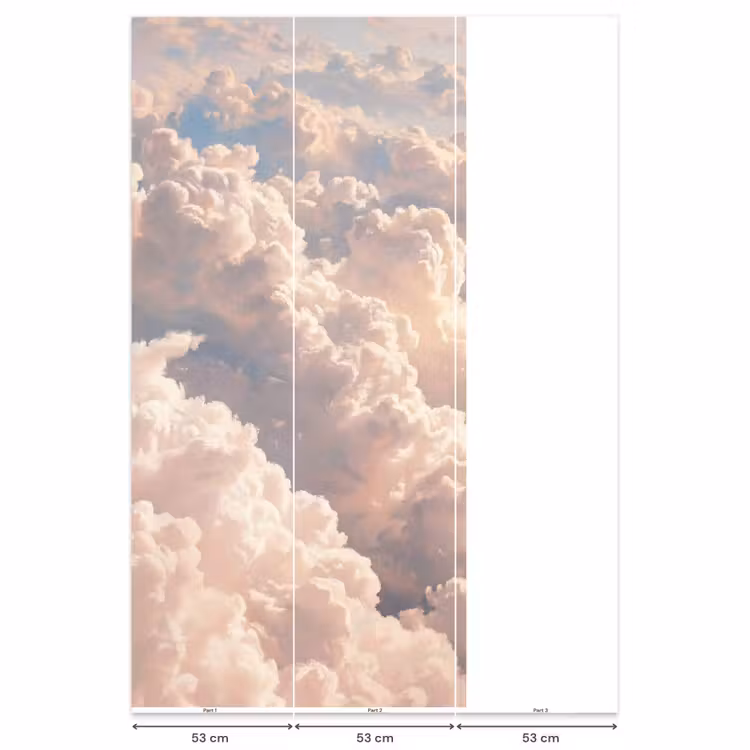 Behang - Wolken - Zonsondergang - Natuur - Pastel - Roze — 6