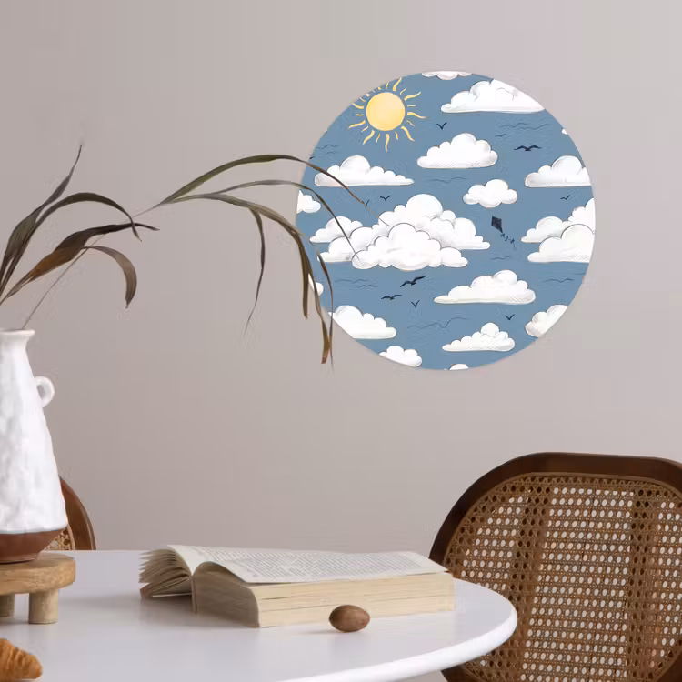 Behangcirkel - Lucht - Zon - Wolken - Natuur - Blauw — 4