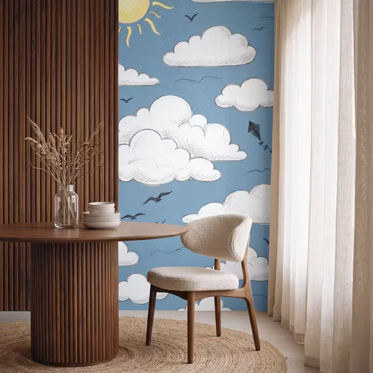 Behang - Lucht - Zon - Wolken - Natuur - Blauw — 4