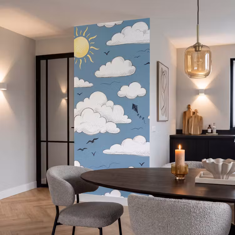 Behang - Lucht - Zon - Wolken - Natuur - Blauw — 5