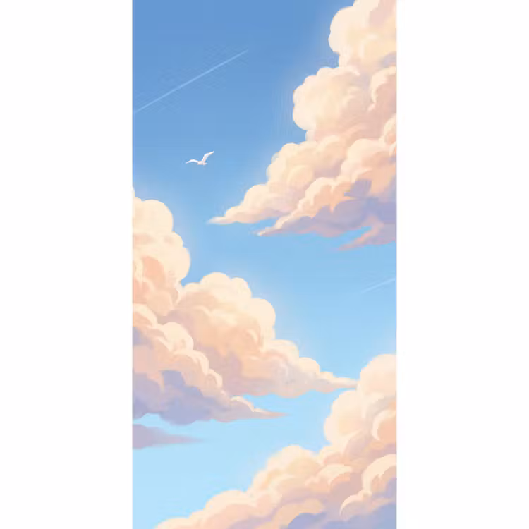 Behang - Wolken - Lucht - Natuur - Blauw — 2