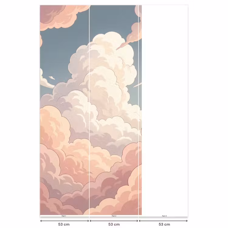 Behang - Wolken - Lucht - Natuur - Pastel - Roze — 6