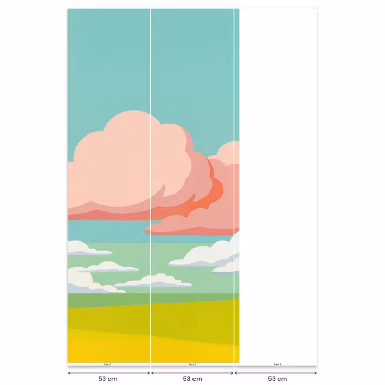 Behang - Wolken - Roze - Natuur - Modern - Pastel — 6