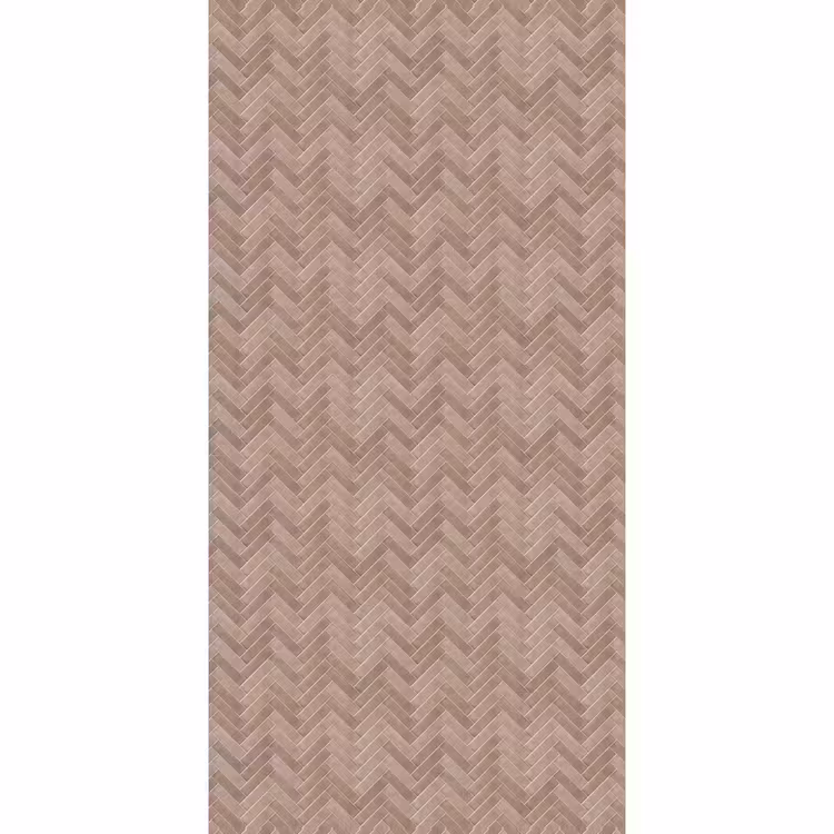Behang - Visgraat - Wandtegel - Oudroze - Terracotta — 2