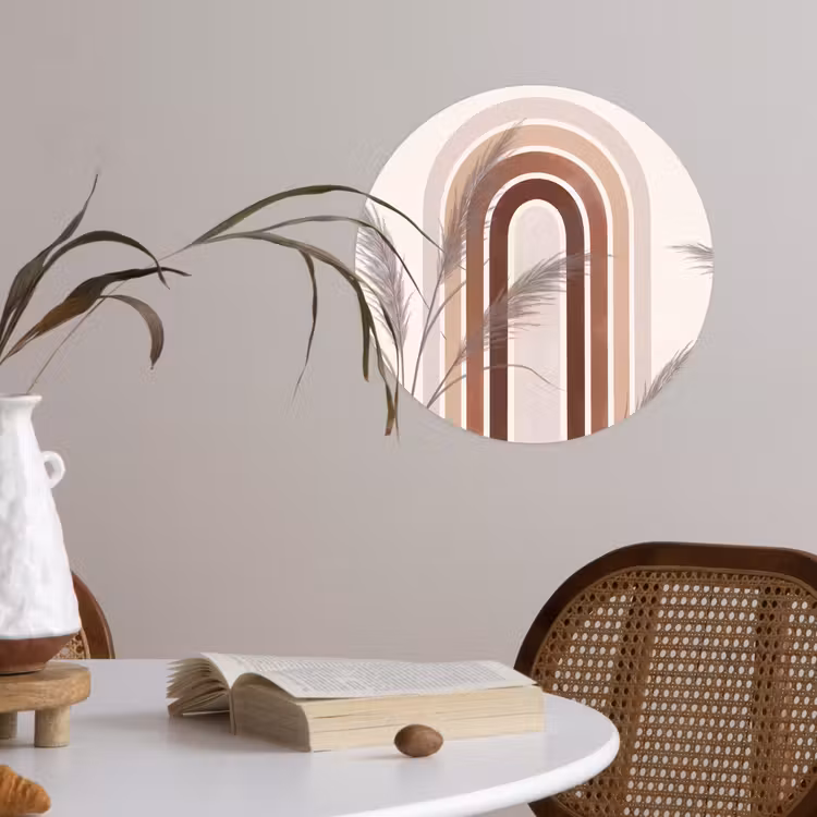 Behangcirkel - Abstract - Bogen - Plant - Boho - Beige — 4