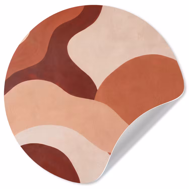 Behangcirkel - Abstract - Vormen - Organisch - Aardetinten - Modern — 1