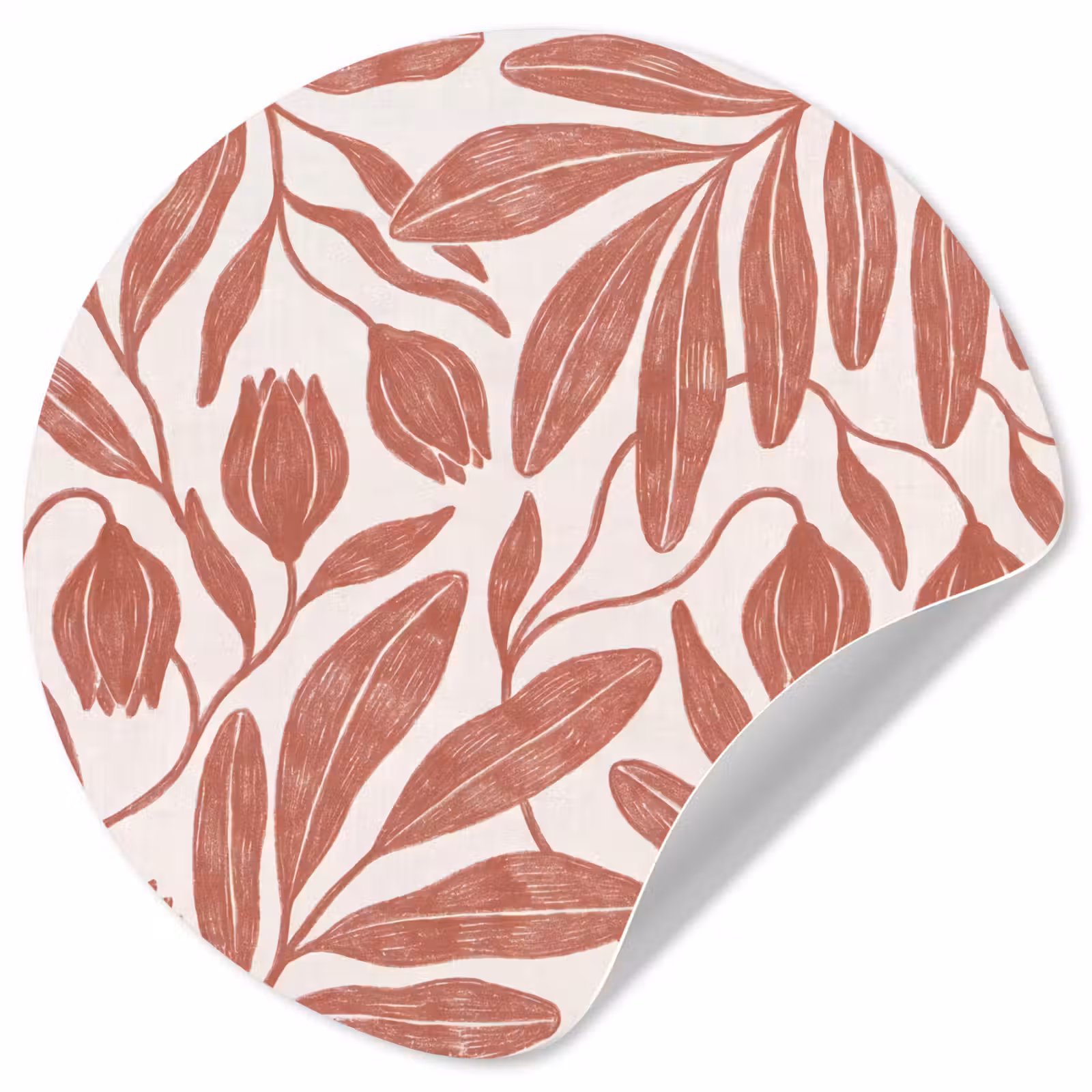 Behangcirkel - Bloemen - Patroon - Modern - Natuur - Bruin — 1
