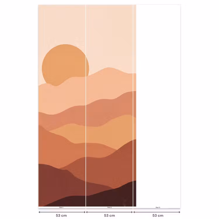 Behang - Natuur - Heuvels - Abstract - Modern - Oranje — 6