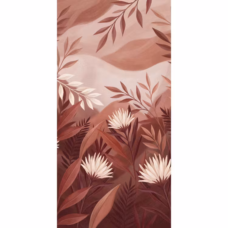 Behang - Planten - Bladeren - Botanisch - Modern - Bruin — 2