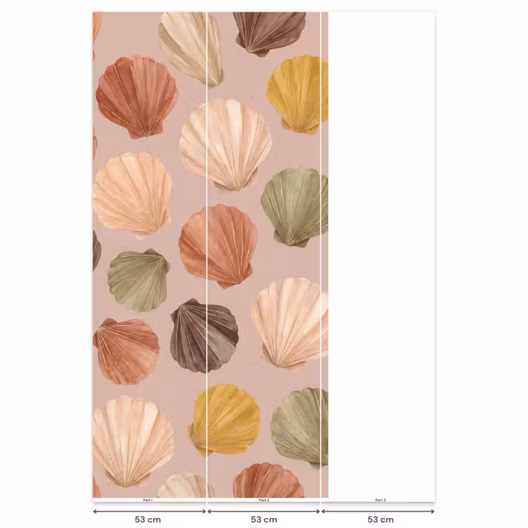 Behang - Schelp - Patroon - Zee - Aquarel - Aardetinten — 6