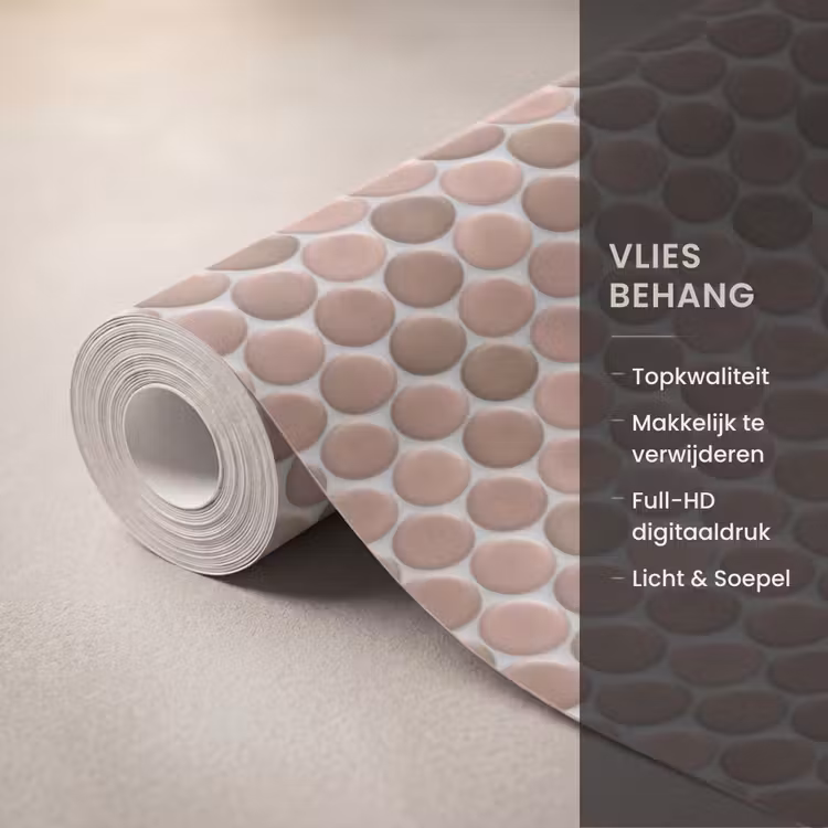 Behang - Penny - Mozaïek - Oudroze - Terracotta — 3