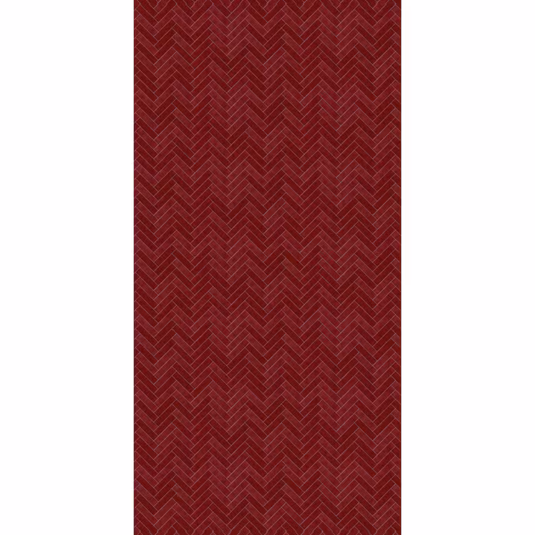 Behang - Visgraat - Wandtegel - Bordeaux - Rood — 2