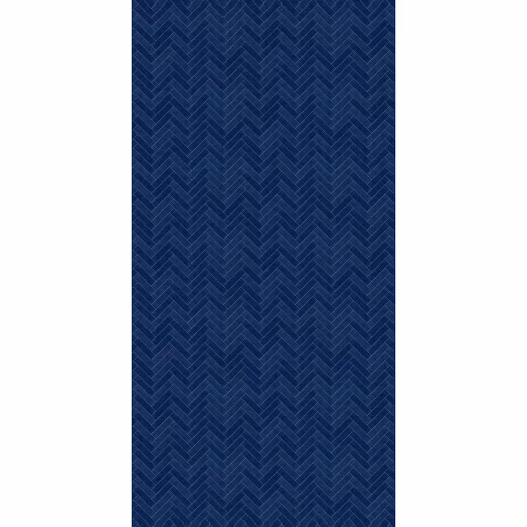 Behang - Visgraat - Wandtegel - Donkerblauw - Navy Blue — 2