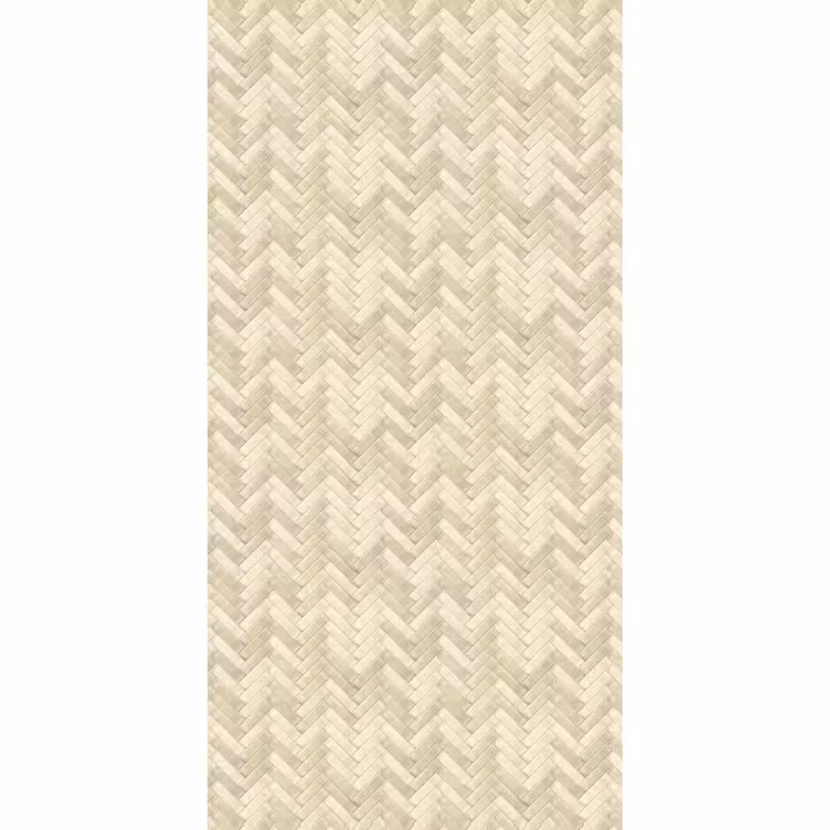 Behang - Visgraat - Wandtegel - Licht Beige — 2