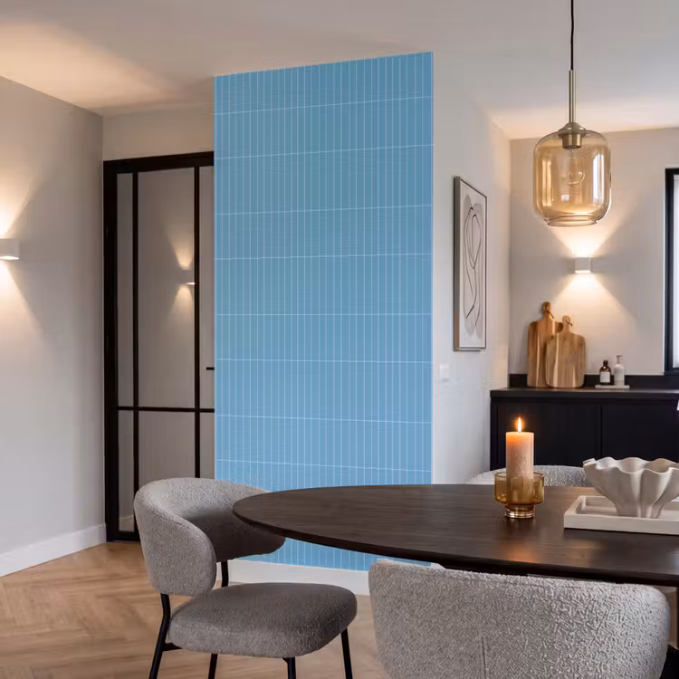 Behang - Tegel - Langwerpig - Patroon - Blauw — 5