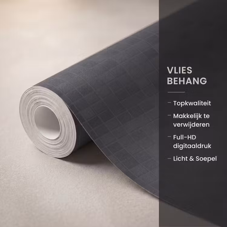 Behang - Mozaïek - Patroon - Antraciet - Zwart — 3