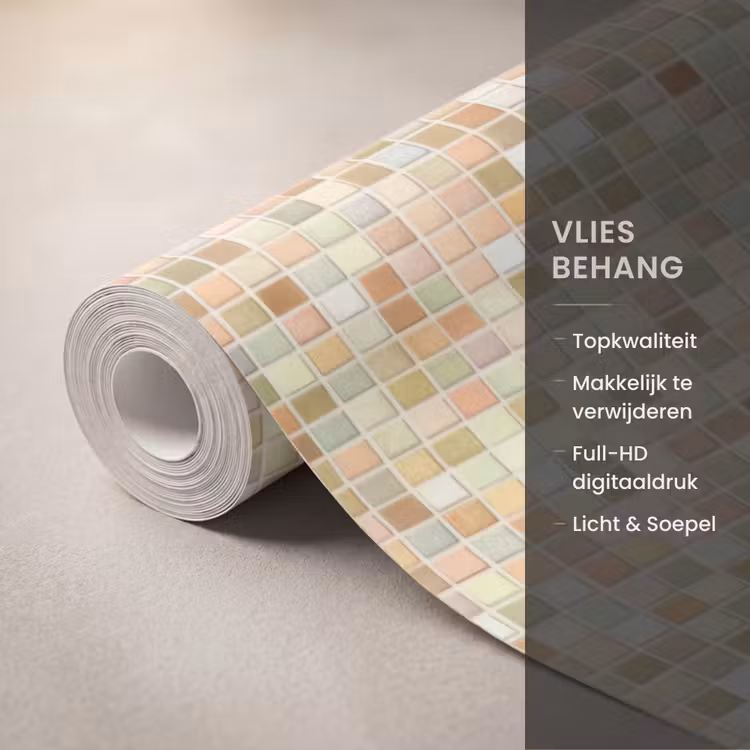 Behang - Mozaïek - Patroon - Terracotta — 3