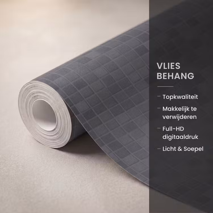 Behang - Mozaïek - Patroon - Zwart — 3