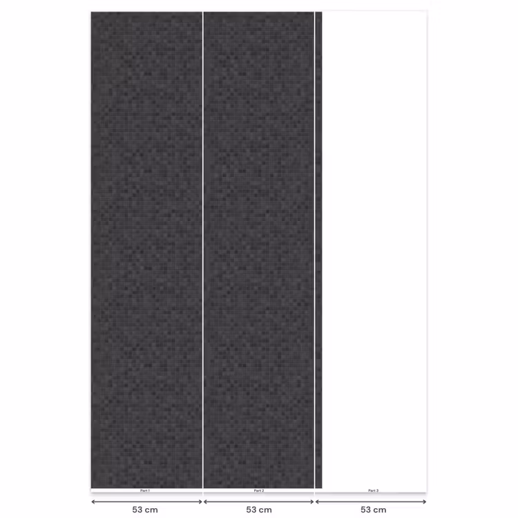 Behang - Mozaïek - Patroon - Zwart — 6