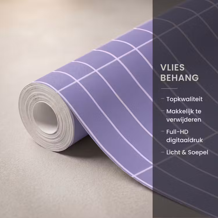 Behang - Patroon - Tegel - Lila — 3