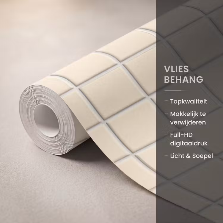 Behang - Patroon - Tegels - Gebroken - Wit — 3