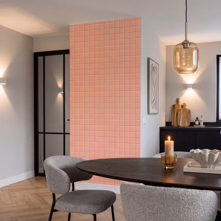 Behang - Patroon - Tegels - Perzik — 5