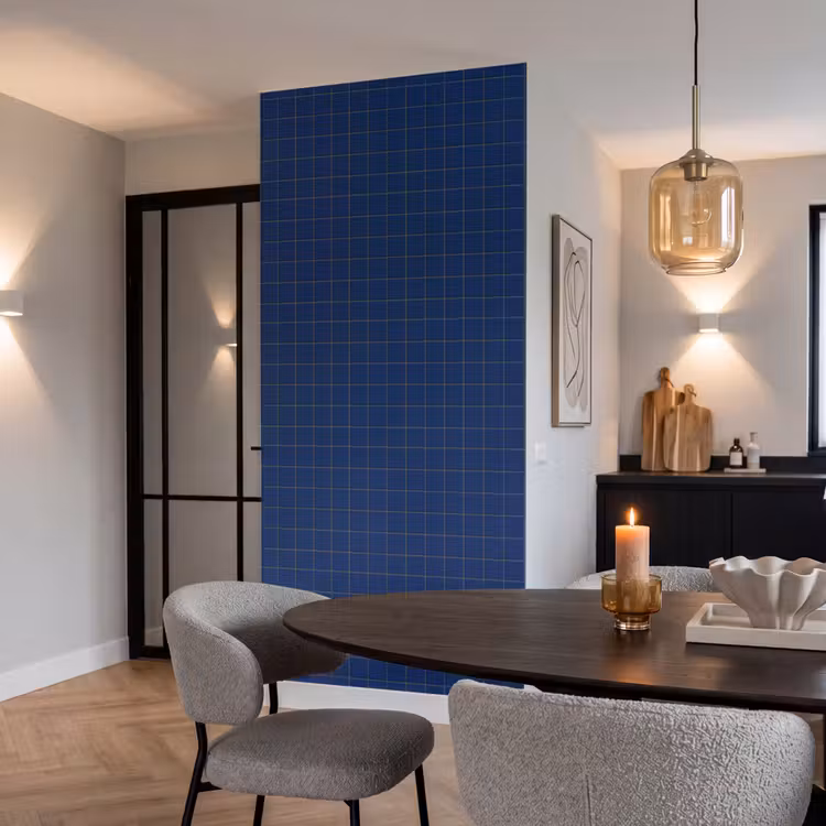 Behang - Tegel - Patroon - Blauw — 5