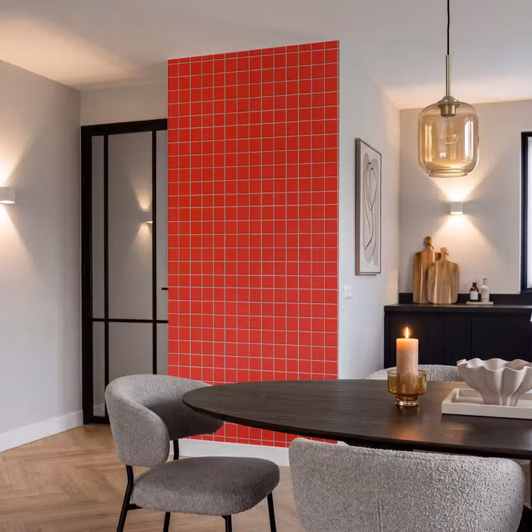 Behang - Tegel - Patroon - Kersen - Rood — 5