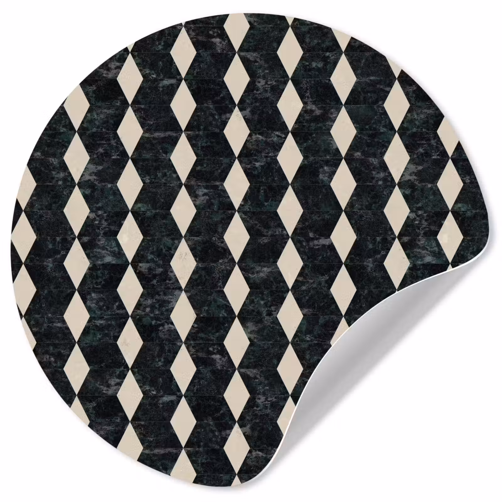 Behangcirkel - Geometrisch - Patroon - Marmer - Groen — 1