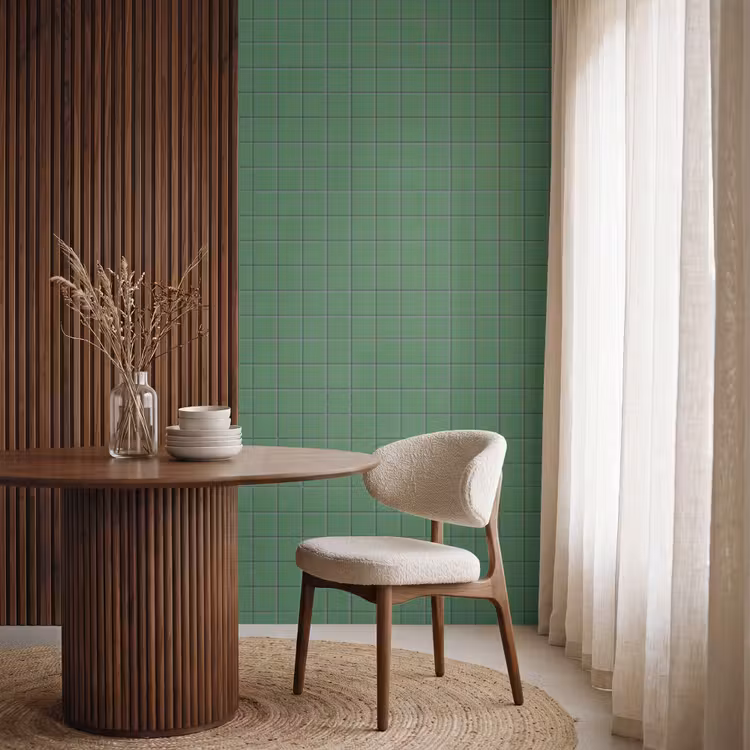 Behang - Patroon - Tegels - Groen — 4