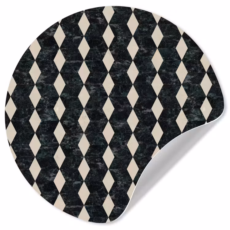 Behangcirkel - Geometrisch - Patroon - Marmer - Groen — 1