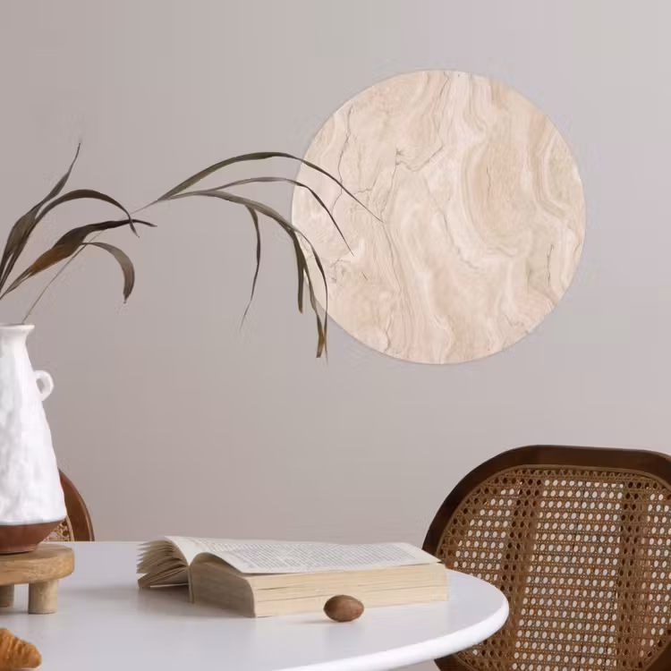 Behangcirkel - Marmer - Patroon - Beige - Steen - Abstract — 4