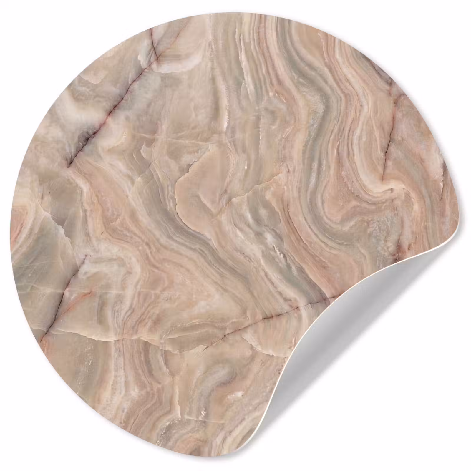 Behangcirkel - Marmer - Patroon - Abstract - Beige - Groen — 1
