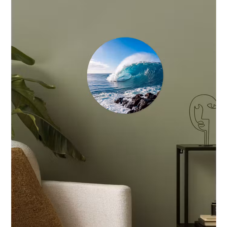 Behangcirkel - Golf - Oceaan - Brekend - Water - Blauw — 3