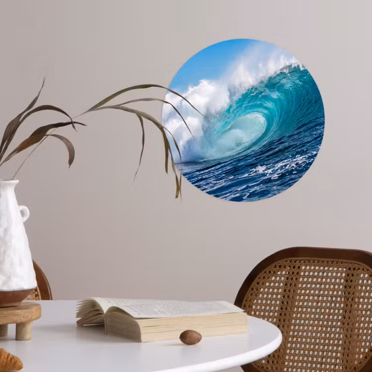 Behangcirkel - Golf - Oceaan - Water - Dynamisch - Blauw — 4