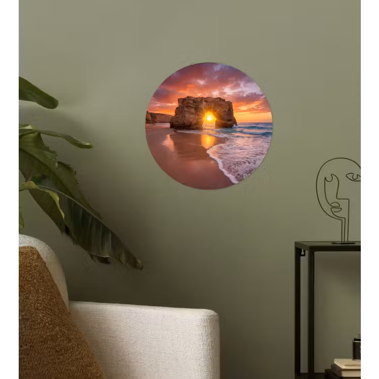 Behangcirkel - Kust - Rots - Zonsondergang - Zee - Natuur — 3