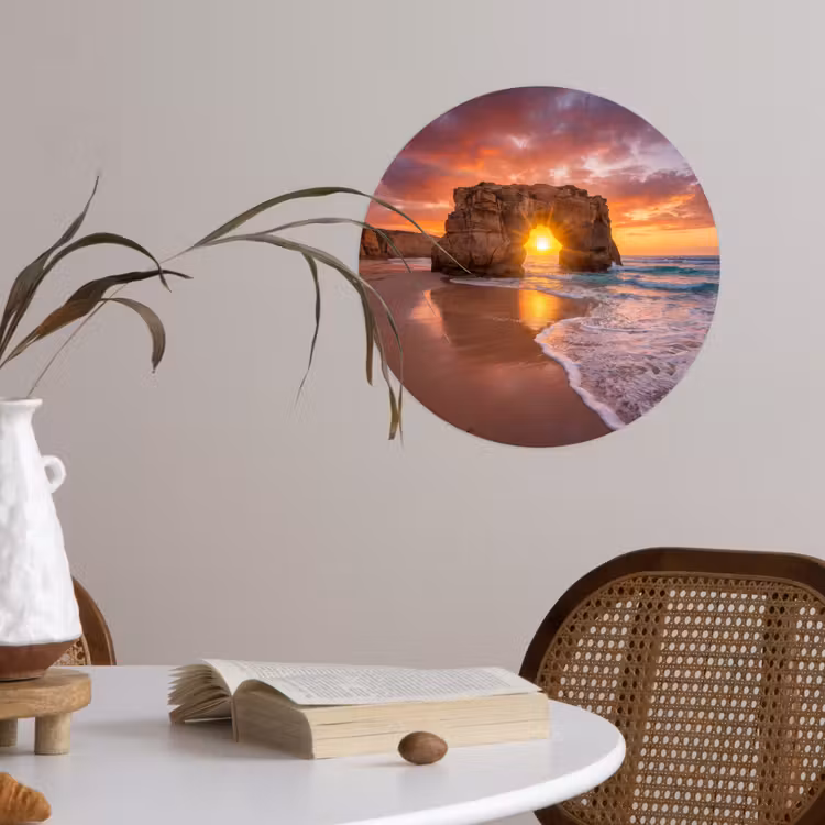 Behangcirkel - Kust - Rots - Zonsondergang - Zee - Natuur — 4
