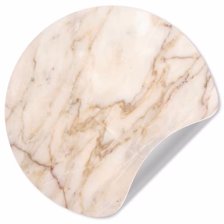 Behangcirkel - Marmer - Ader - Abstract - Wit - Goud — 1