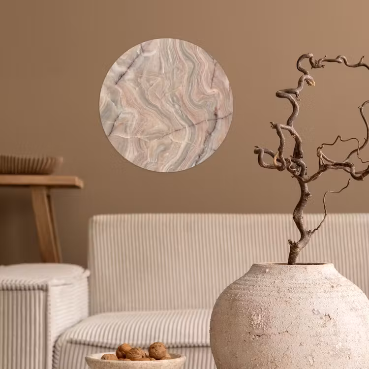 Behangcirkel - Marmer - Patroon - Abstract - Beige - Groen — 2
