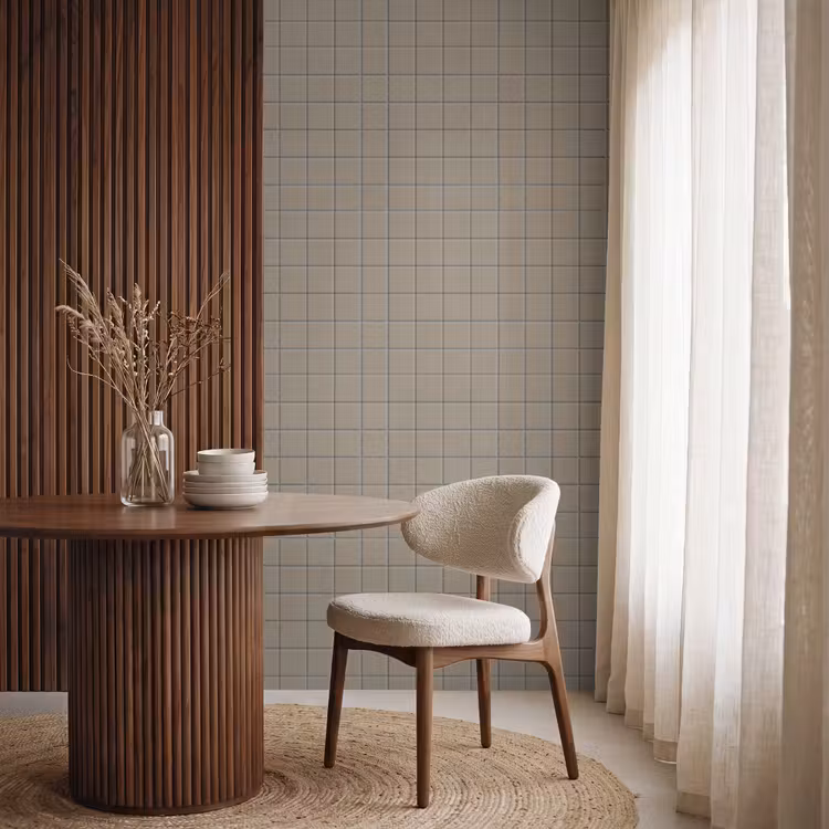 Behang - Tegel - Patroon - Taupe — 4