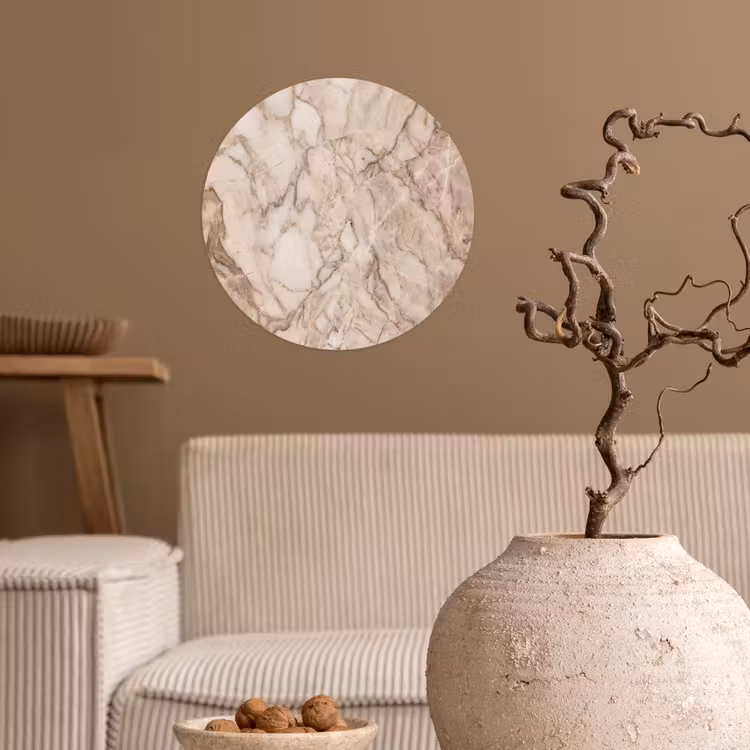 Behangcirkel - Marmer - Aderen - Textuur - Beige - Modern — 2