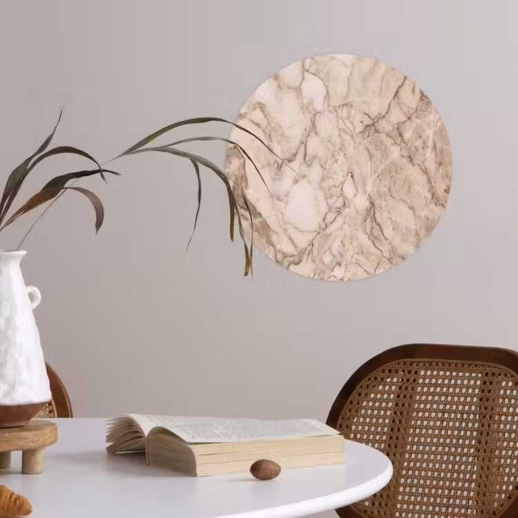 Behangcirkel - Marmer - Aderen - Textuur - Beige - Modern — 4