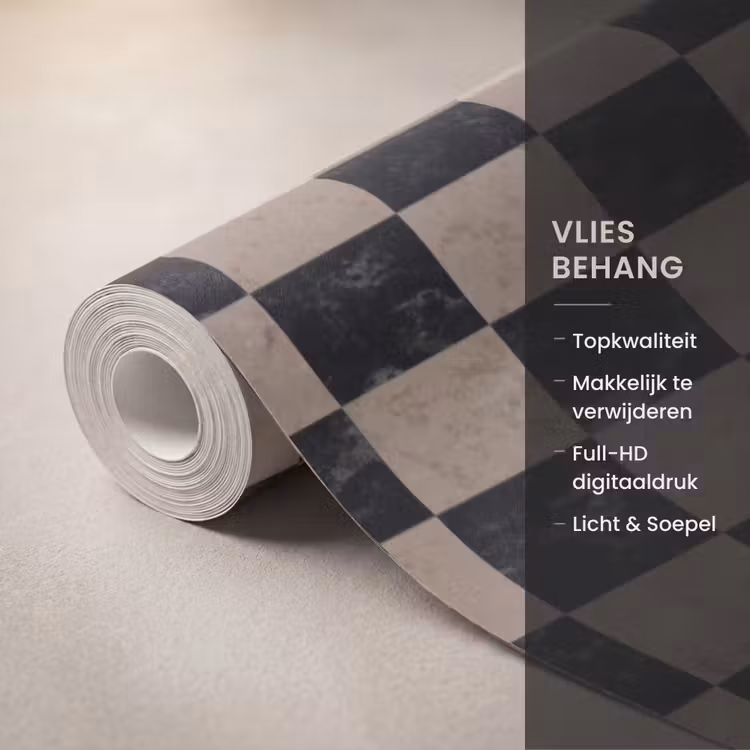 Behang - Patroon - Dambord - Marmer — 3